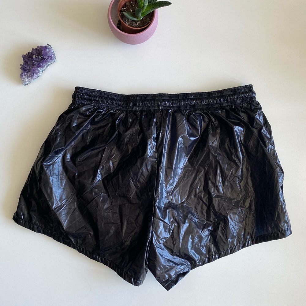 BNWT American Apparel Shiny Sun Short Black Foil - Picture 7 of 8